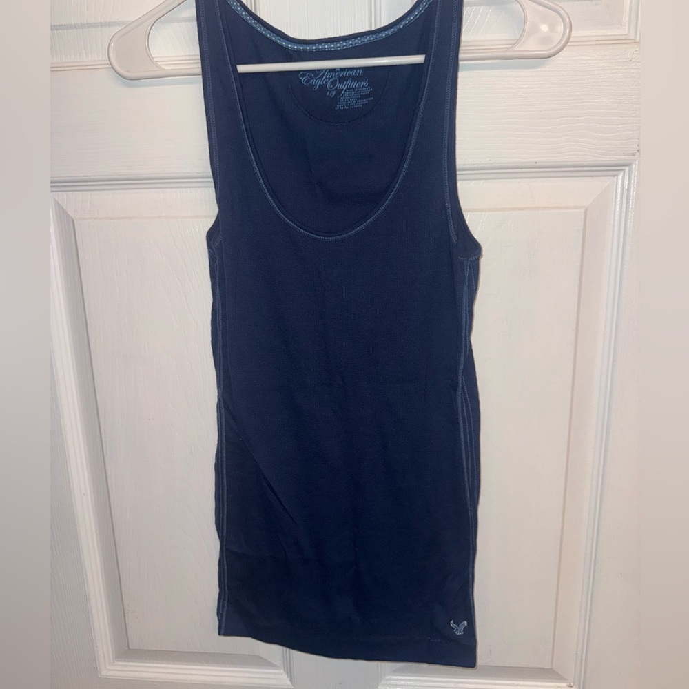 American Eagle classic y2k Dark Blue Tank Top